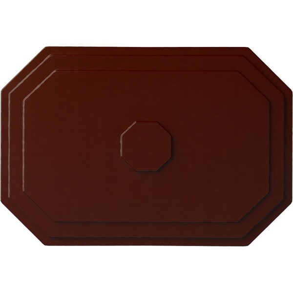 Ekena Millwork Felix Ceiling Medallion, Hand-Painted Brushed Mahogany, 25 1/4"W x 17 1/4"H x 1 3/4"P CM25FEBMF - main